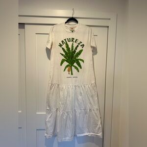 FARM RIO: White Natureza Graphic Dress